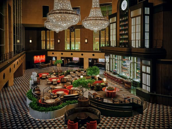 Chandeliers in the atrium