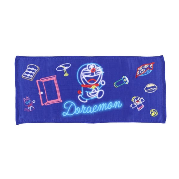 Doraemon Future Department Store EXCLUSIVE Gauze Towel Neon Line, Doraemon