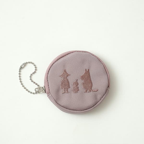 Kantong mini bordir Moomin yang disertakan dengan tas bahu heather gray