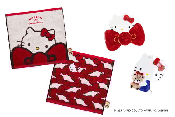 兩款設計的 Hello Kitty 毛巾手帕