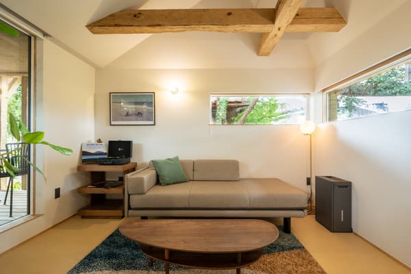The bedroom, where guests can relax