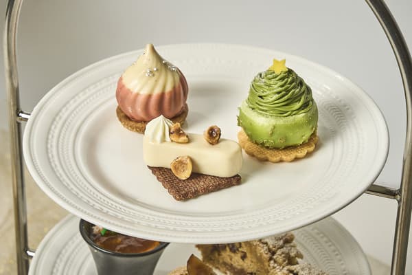 Sweets served with the afternoon tea