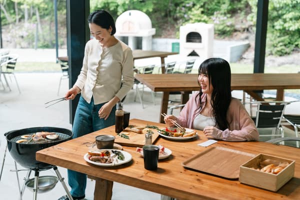 BBQ setup at Wood Design Park Kyoto-Sai-