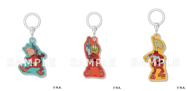 Acrylic charms: トッピー, ラナ, ジラフ