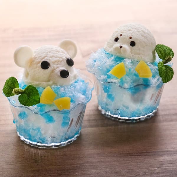 Animal shaved-ice food sample making at Ganso Shokuhin Sample-ya