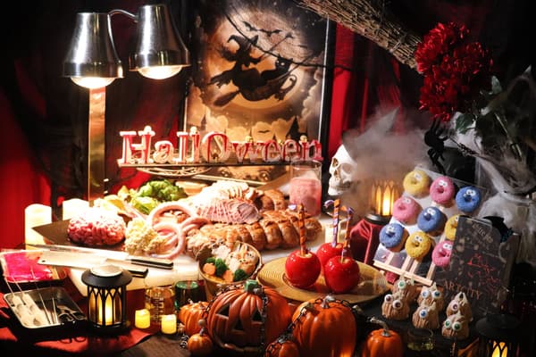 Halloween-themed buffet venue
