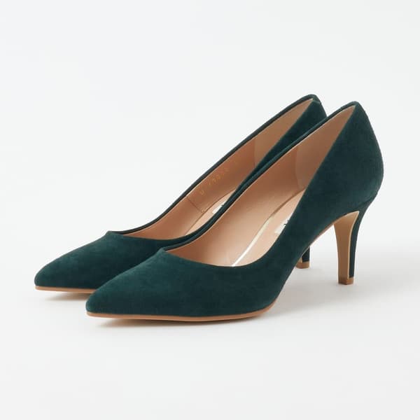 Deep Teal suede pumps