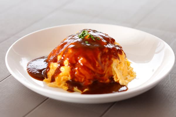 Fluffy Omurice with Demi-Glace Sauce