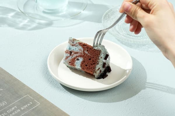 薄荷巧克力戚风蛋糕切片