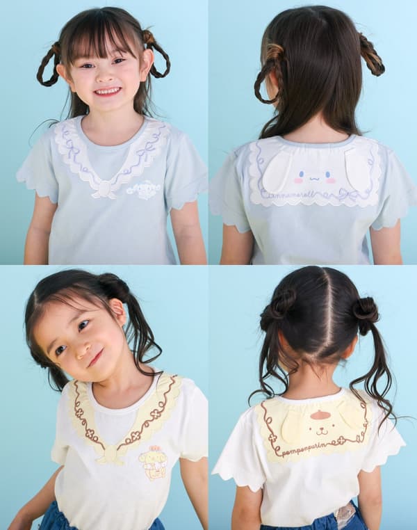 扇貝袖水手領 T 恤