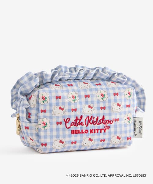 Cath Kidston × Hello Kitty 荷叶边收纳袋 天蓝色