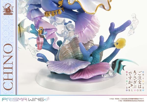 帶有魚和氣泡的珊瑚礁底座