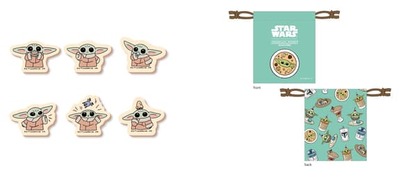 Wood badge (6 random designs) and drawstring bag