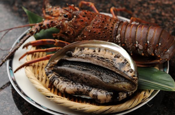 Degustando marisco y ternera negra japonesa en la plancha teppanyaki