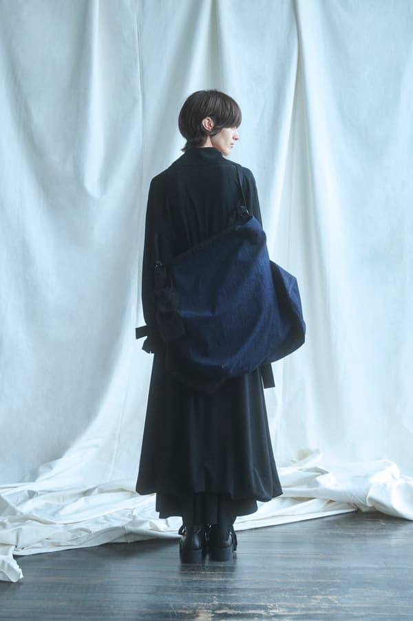 UNEVENESS TOTE, 靛藍丹寧與雙層布