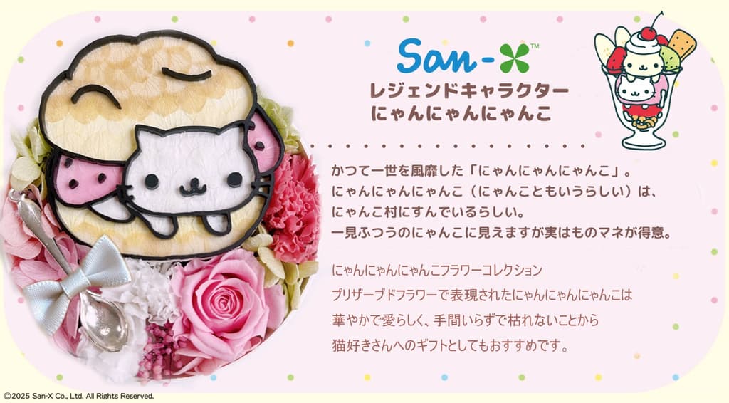 Nyan Nyan Nyanko San-X Bertransformasi Menjadi BOX Bunga Awetan yang Menggemaskan