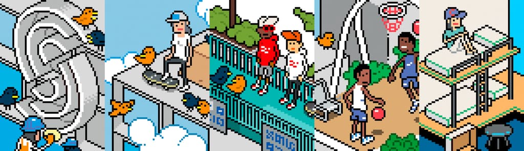 eBoy 的 MIYASHITA PARK 人物與風景展覽開幕