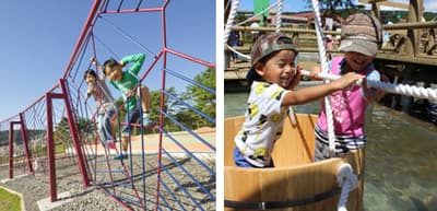 Divertido campamento de actividades de 1 noche y 2 días para niños en Grinpa, ubicado al pie del monte Fuji