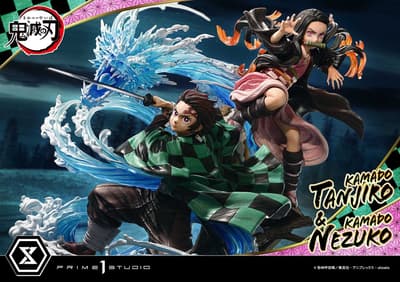 Demon Slayer 1/6 Scale Statues of Tanjiro and Nezuko Launching from Prime 1 Studio