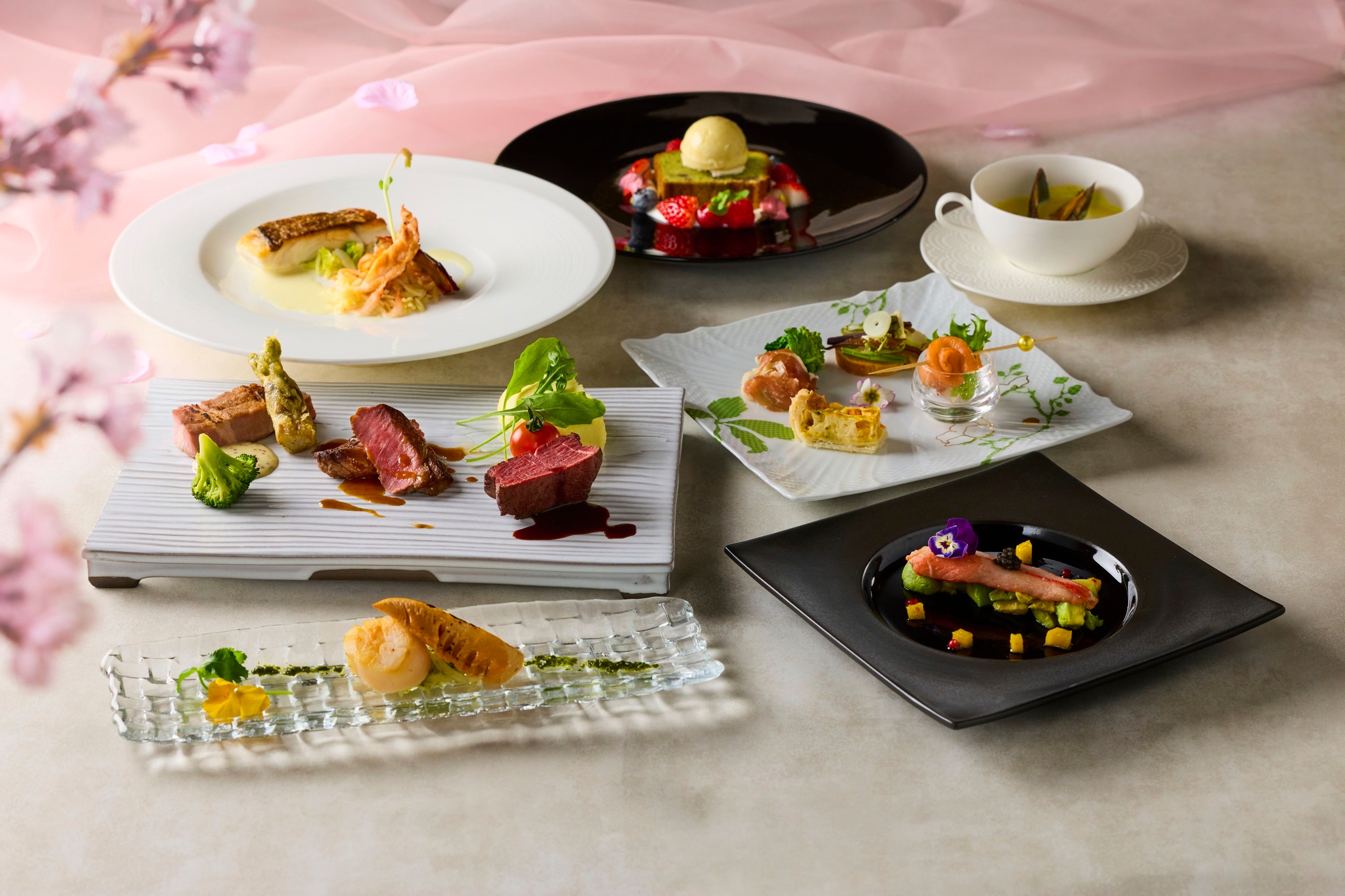 Spring Skyscraper Dinner with Night Views at The Royal Park Hotel Iconic Tokyo Shiodome