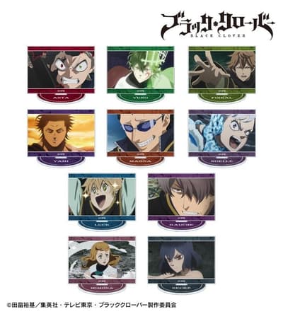 Black Clover Trading Scene Acrylic Stands, Crest Acrylic Keychains, and More Now Available for Pre-Order on AMNIBUS