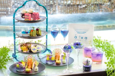 ชุดน้ำชายามบ่ายจากการร่วมมือกันครั้งแรกระหว่างโรงแรมโกเบพอร์โทเปียและ átoa