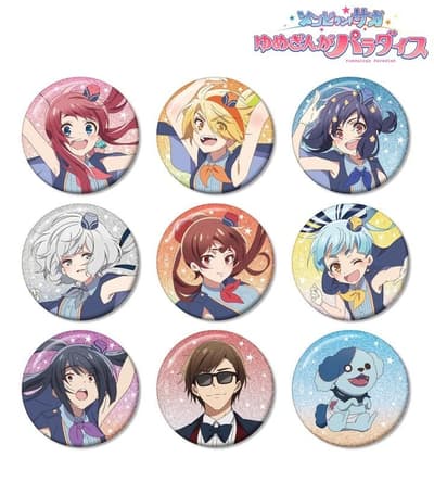 AMNIBUS Launches Pre-orders for Zombie Land Saga Paradise Movie Merchandise Including Trading Glitter Badges and Heart-Shaped Badges
