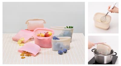 KAI ถุงซิลิโคนอเนกประสงค์แบบเปิดกว้าง พร้อมใช้งาน – ปลอดภัยสำหรับไมโครเวฟ เตาอบ และช่องแช่แข็ง