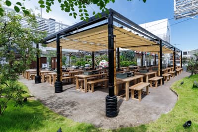 Tabisuru Beer Garden Hello. 在Lumine新宿屋顶盛大开幕，以“活力日本”为主题