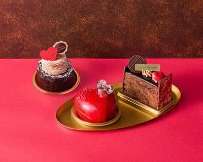 BEL AMER 초콜릿 전문점에서 하트 모양의 발렌타인 한정판 케이크 컬렉션 공개