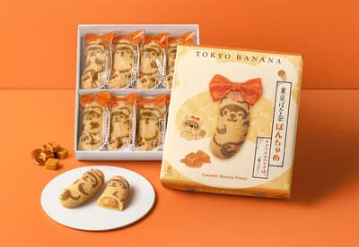 Tokyo Banana's Adorable Gyaru Tanuki "Ponchame" Returns with Caramel Banana Flavor