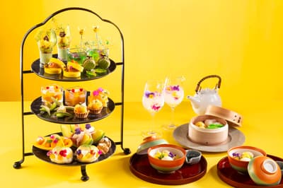 El té de la tarde Mango & Melón Bloom con flores comestibles llega al Toyama Excel Hotel Tokyu este abril