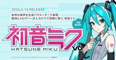 Hatsune Miku V6 revela nuevo diseño visual por el ilustrador LAM y demo de canto en inglés