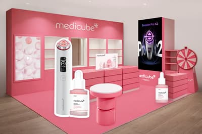 El nuevo dispositivo facial Booster Pro X2 de medicube tendrá un *popup* de dos semanas en Shibuya Loft