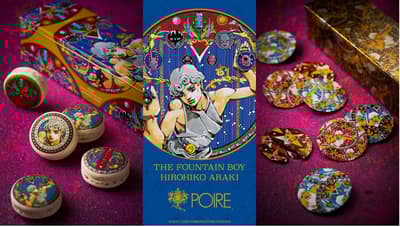Macaron & Pièce d'Or Edisi Terbatas POIRE x Hirohiko Araki Rayakan Ulang Tahun ke-55