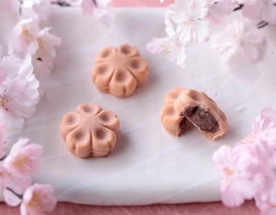 Dulces y productos de primavera con flores de cerezo en Sogo Yokohama