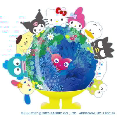 GREEN×EXPO 2027 Announces Sanrio Characters Collaboration with Toonk Toonk Mascot