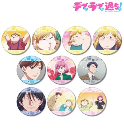 AMNIBUS Launches Pre-orders for TV Anime "Plus-Sized Misadventures in Love!" Merchandise Including Trading Can Badges, Bromides, and BIG Acrylic Stands