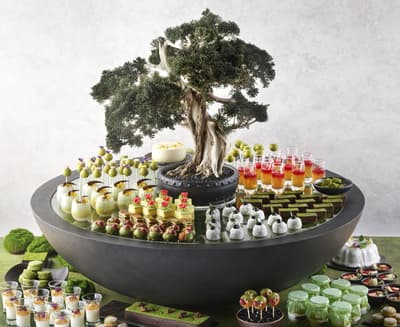 분재로 만든 일본 정원? 웨스틴 요코하마에서 말차 디저트 뷔페 개최