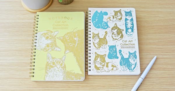 B6 ring notebook with foil-stamped cover