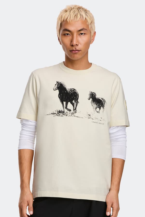 Vantage T-shirt - Graphic (Color: Bone)