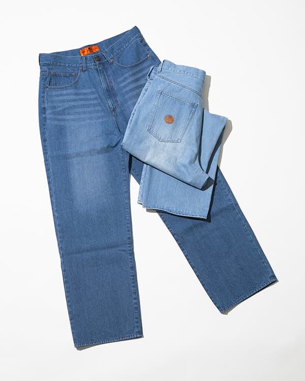 RED KAP × Sonny Label Wide Denim Pants - Light Indigo