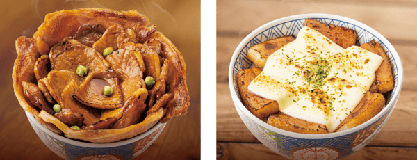 Pork loin bowl and cheese pork belly bowl
