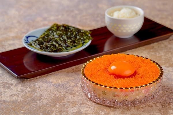 Drinkable Yukhoe with Mini Rice and Korean Seaweed