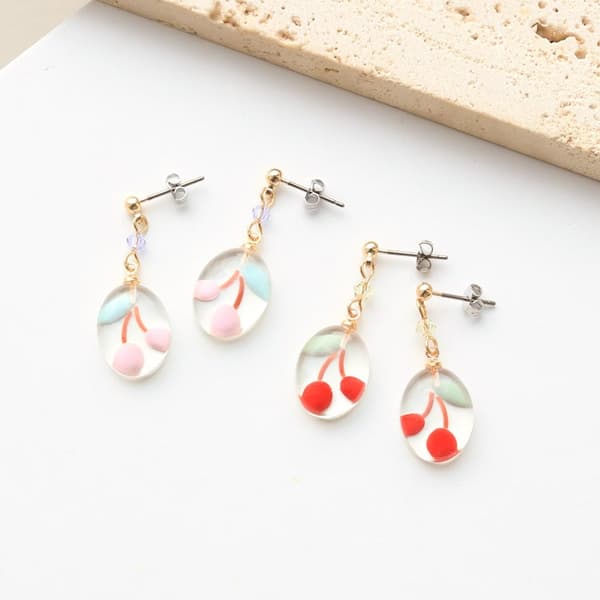 Pendientes de Titanio de Fresa