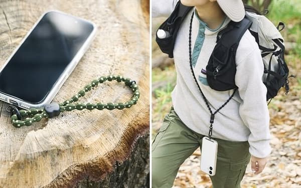 Izquierda: Correa de mano, Derecha: Correa de hombro