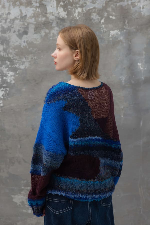 Multi Gradient Intarsia PO Knit