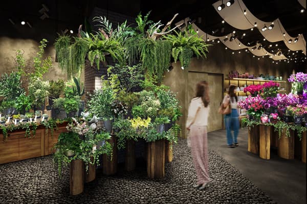 Aoyama Flower Market Oimachi Tracks store concept image