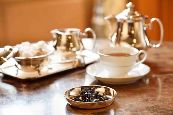 Tea service in lounge