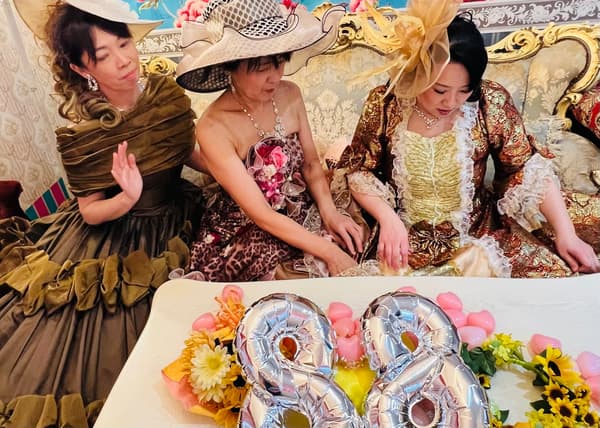 Gold dress for beiju (88th birthday)